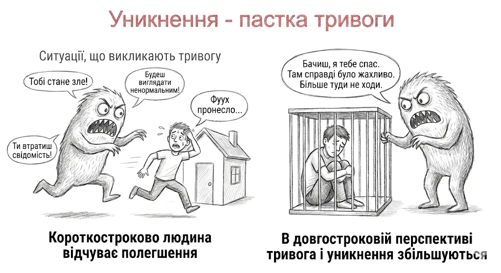 Як пастка уникнення підтримує тривогу