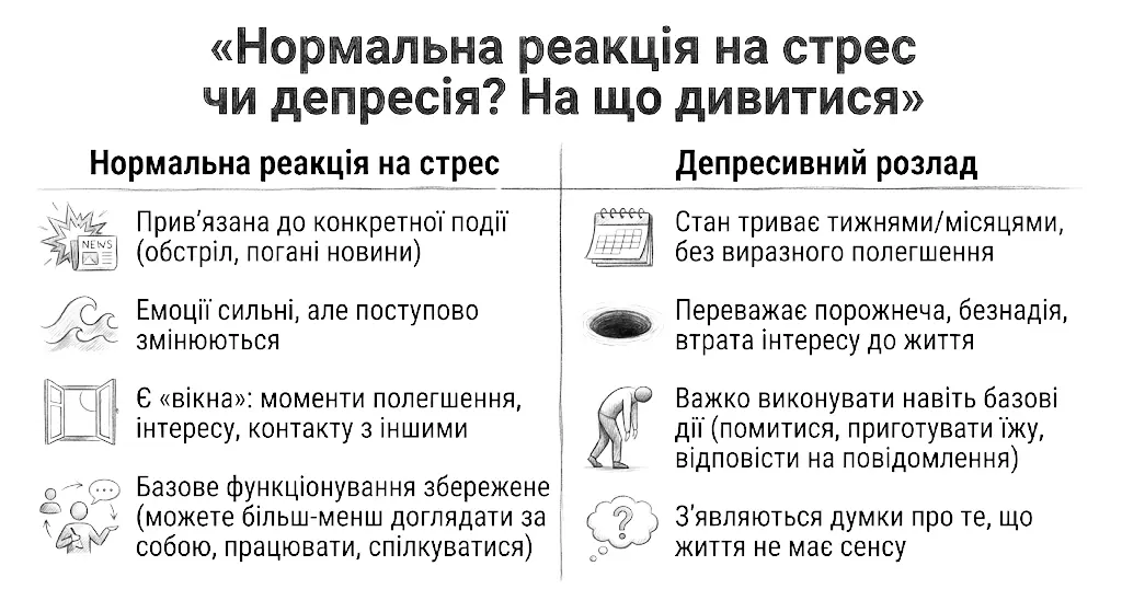 Чим відрізняється стрес від деперсіїї
